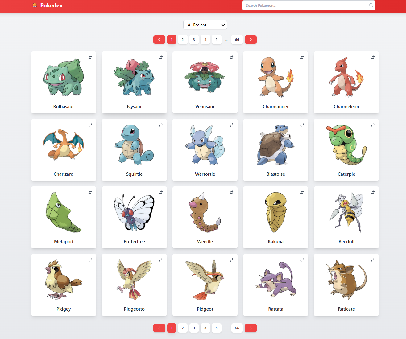 React Pokedex